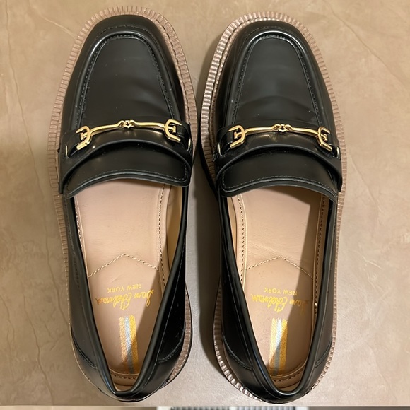 SAM EDELMAN LAURS BLACK LOAFERS - Picture 5 of 11